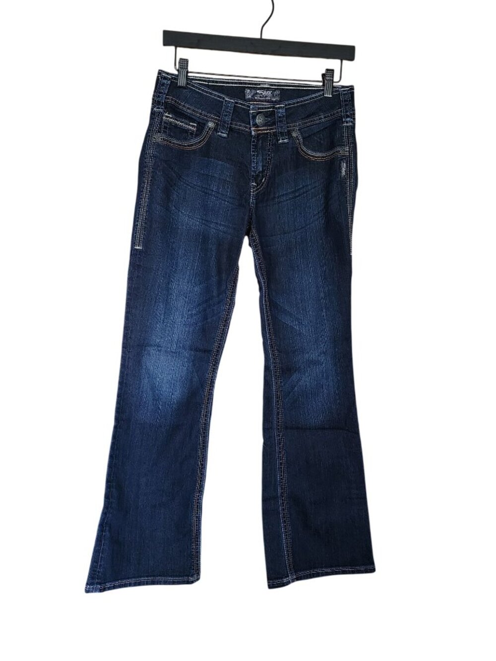 Silver Jeans Co. Suki Surplus Womens Jeans W28/L30 Dark Wash Mid-Rise Stretch De